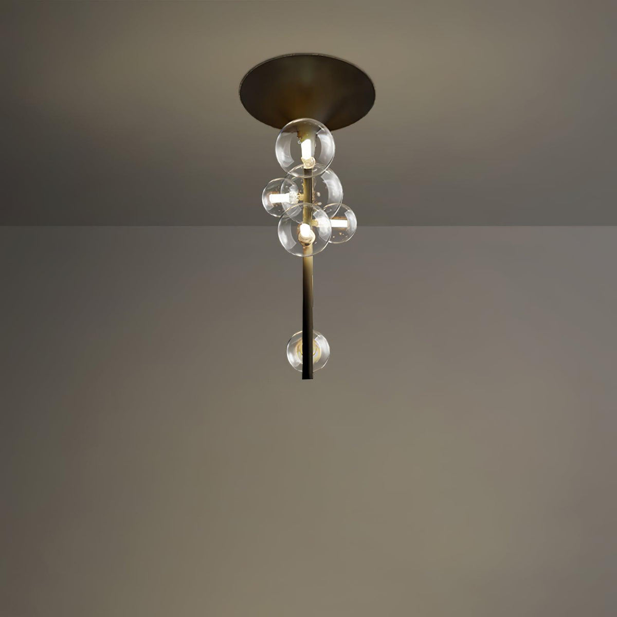 Celeina Pendant Light Brass Glass Cascading for Hallway