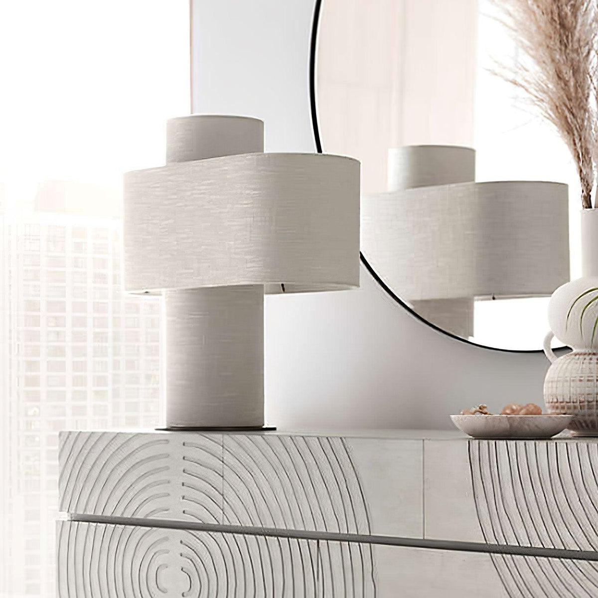 Eurvenil Minimalist Fabric Desk Lamp