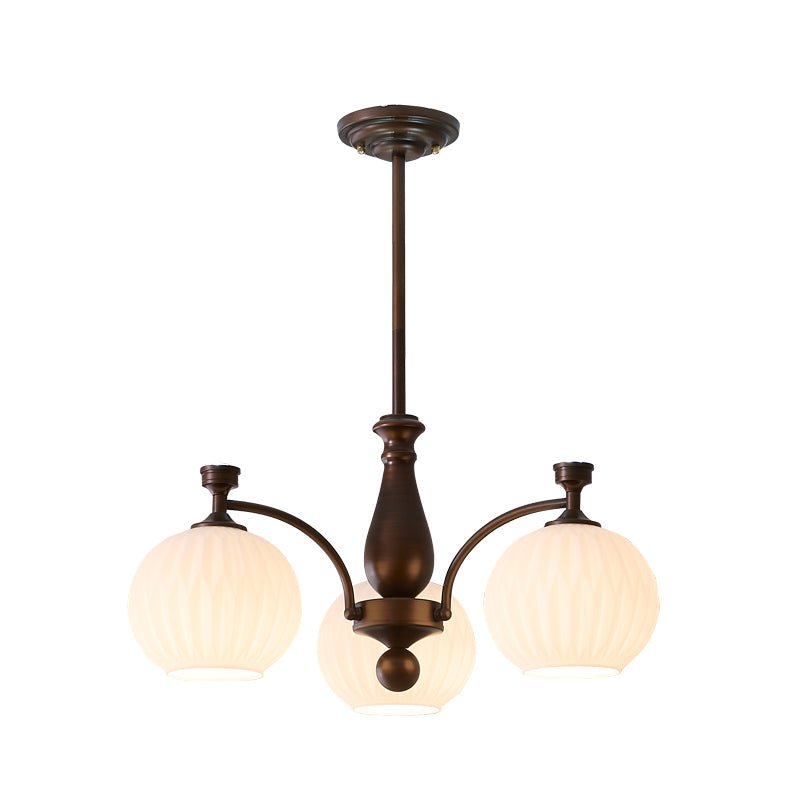 Vaslen Chandelier Orb Frosted Vintage