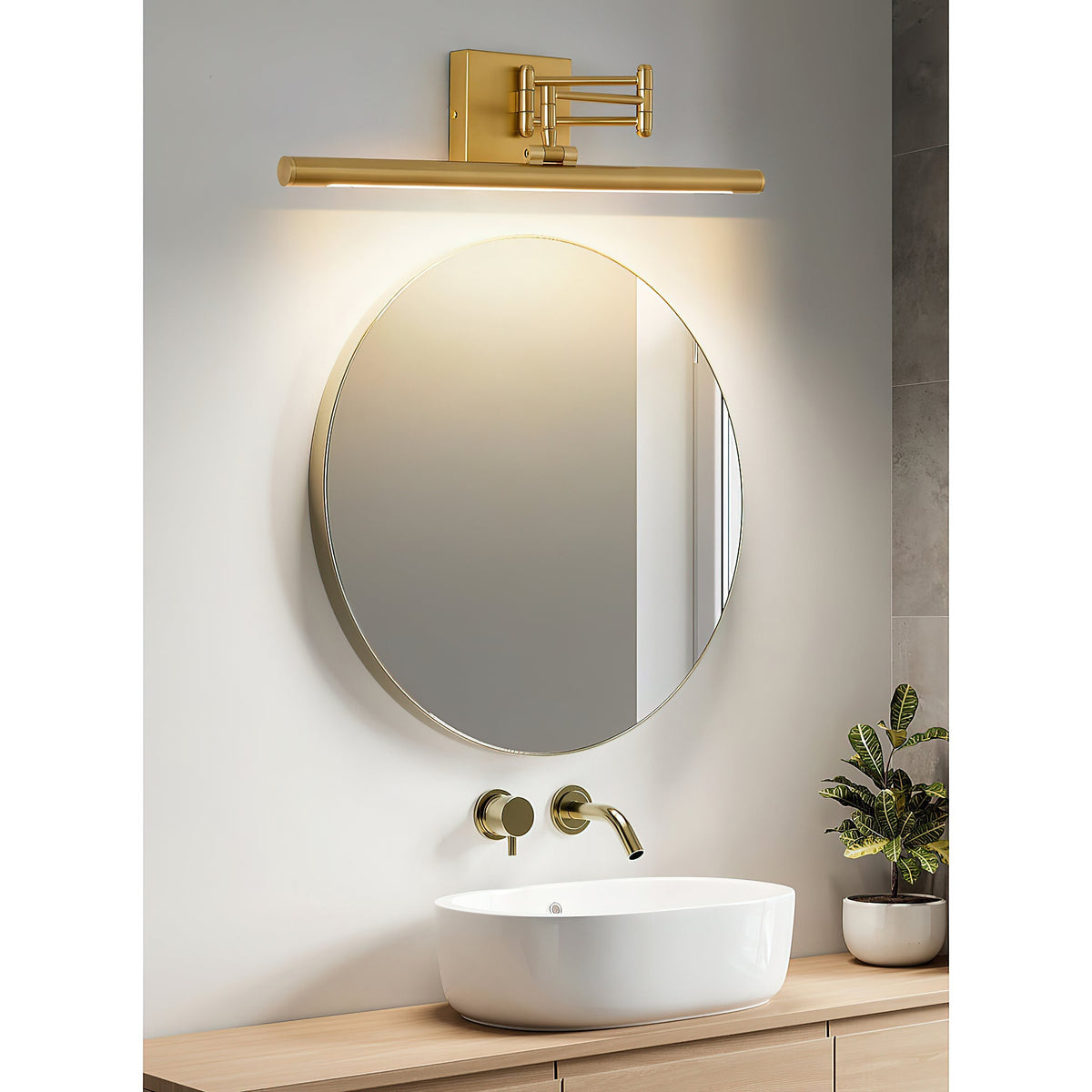 Dilix Stokes Brass Indoor Wall Light