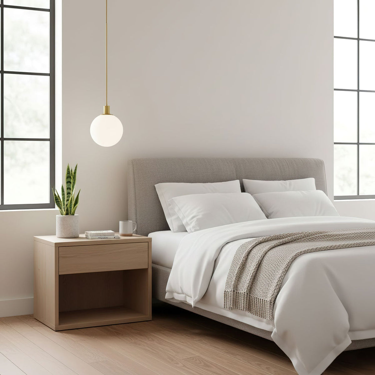 Deven Brass Globe Pendant Light