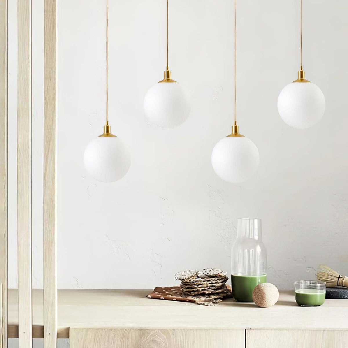Deven Brass Globe Pendant Light