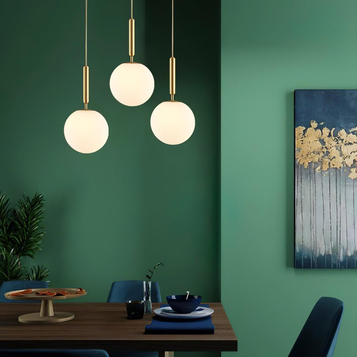 Deven Brass Globe Pendant Light