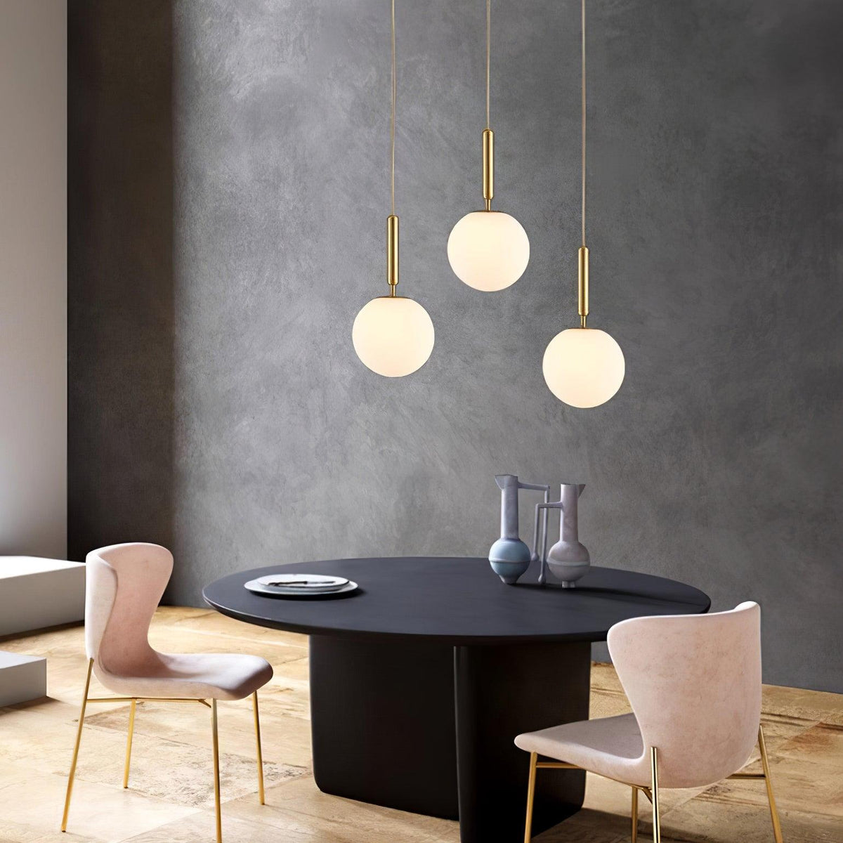Deven Brass Globe Pendant Light