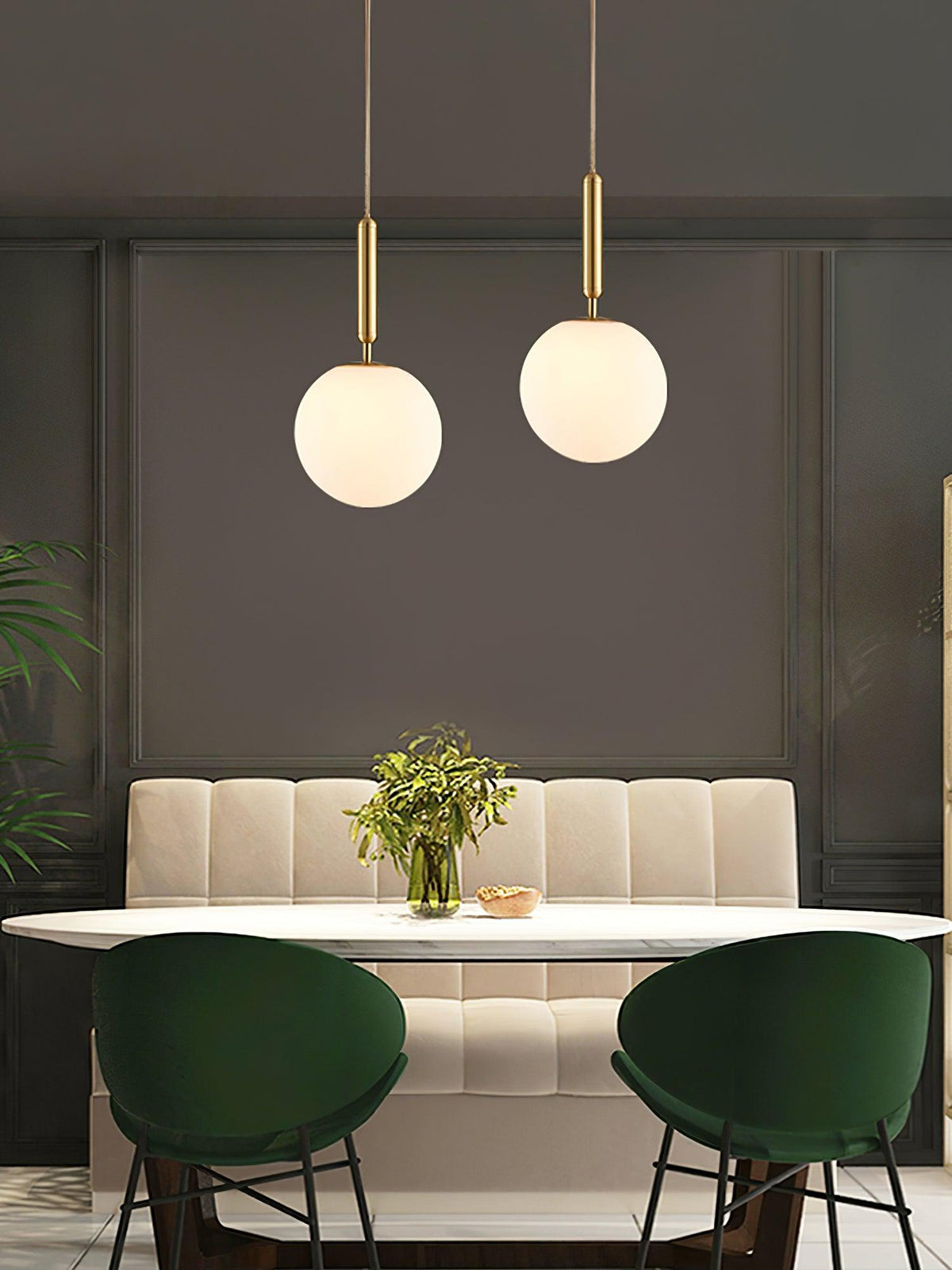 Deven Brass Globe Pendant Light
