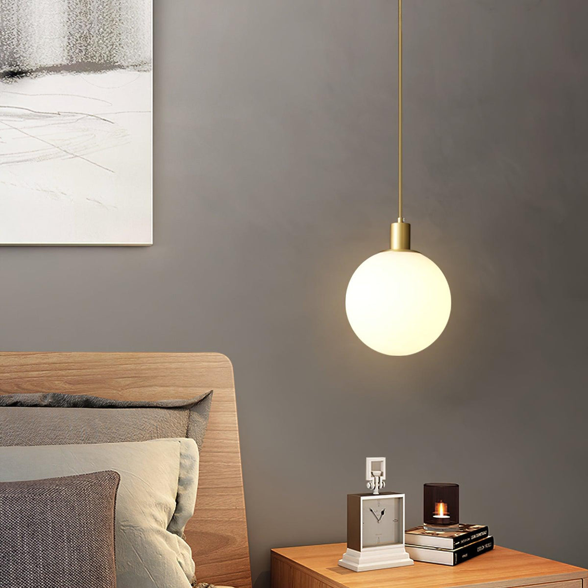 Deven Brass Globe Pendant Light