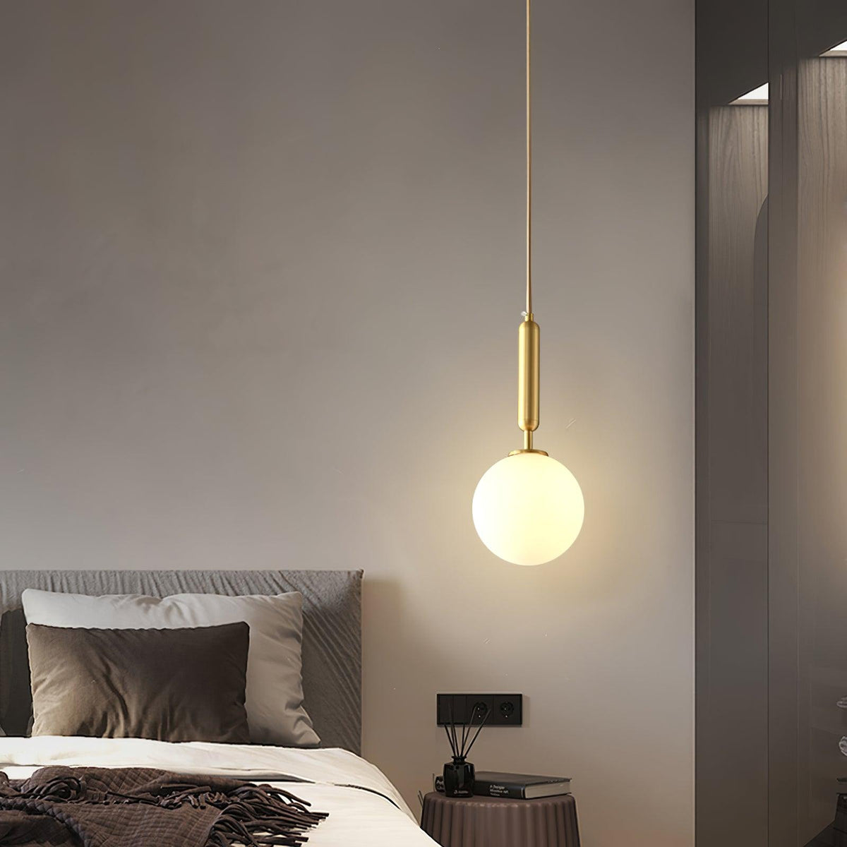 Deven Brass Globe Pendant Light