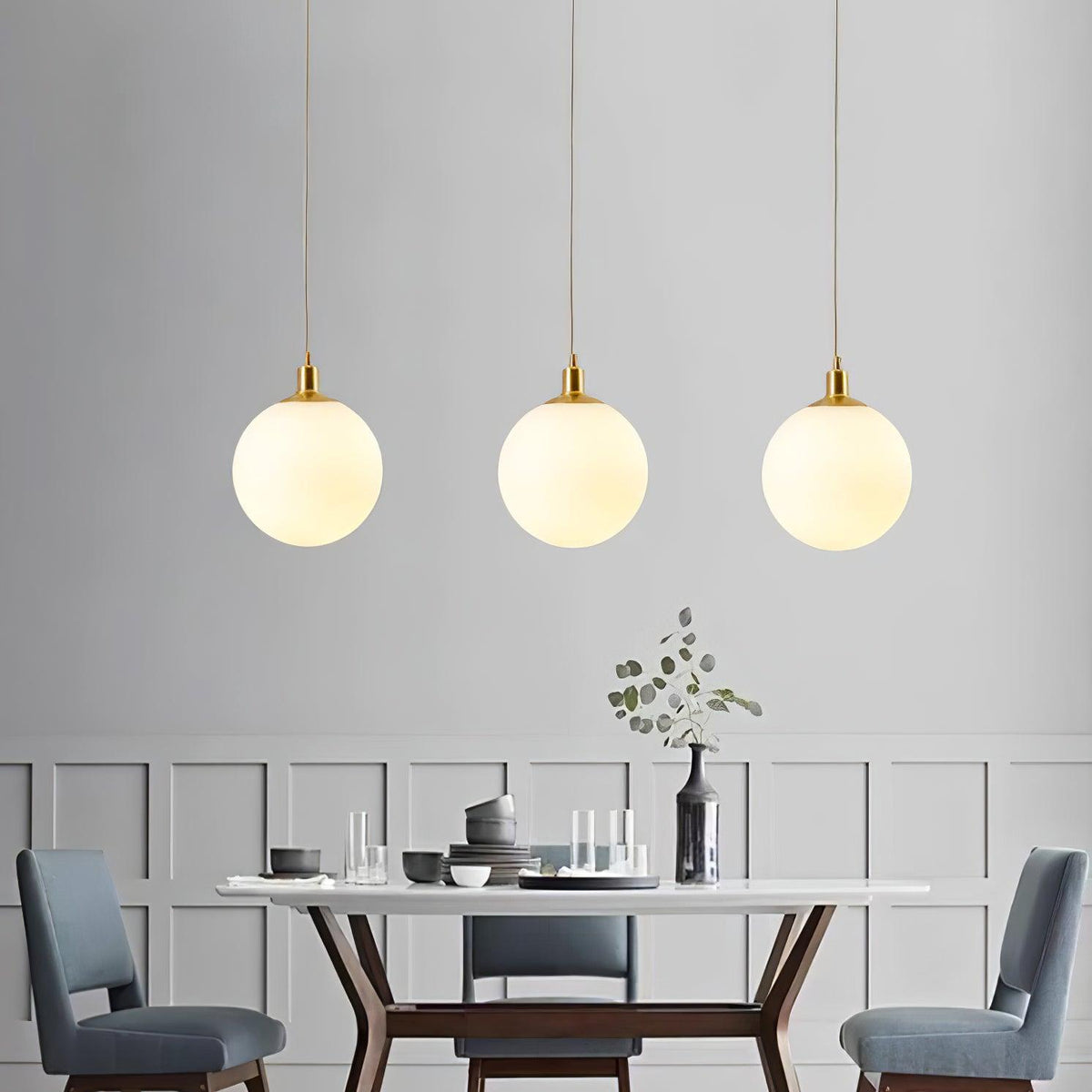 Deven Brass Globe Pendant Light