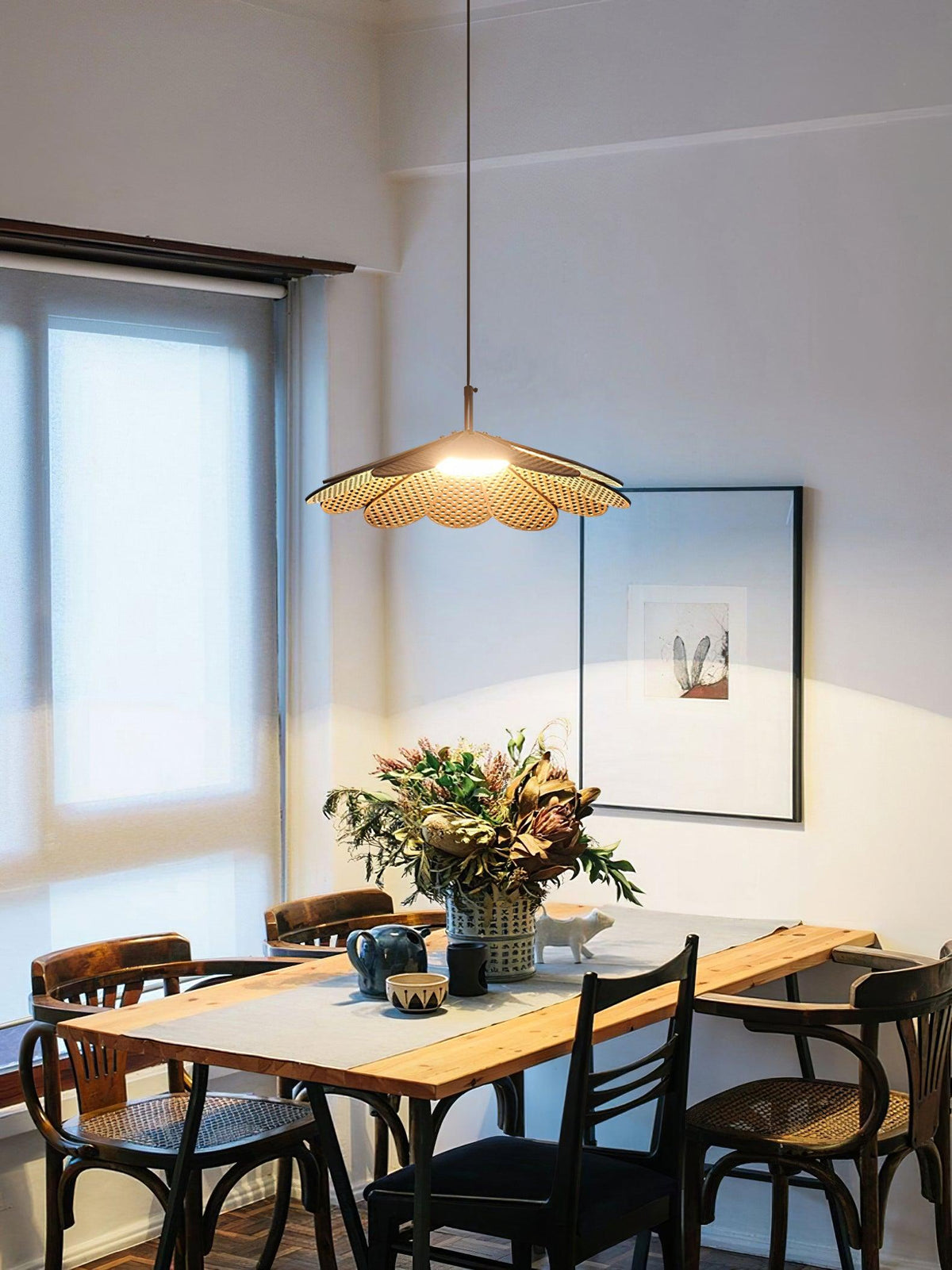 Zevarus Nordic Art Wabi-Sabi Wood Pendant Light