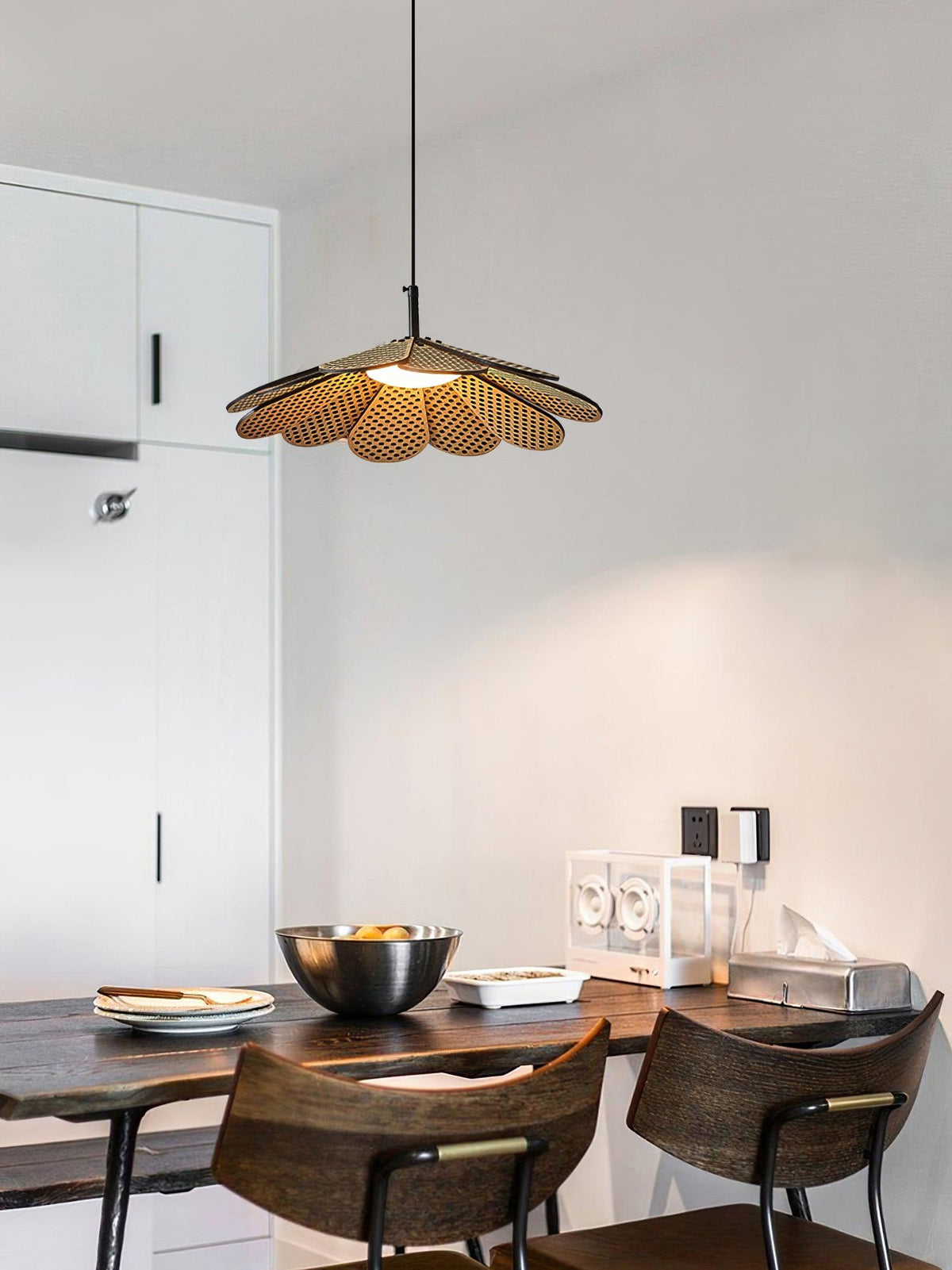 Zevarus Nordic Art Wabi-Sabi Wood Pendant Light