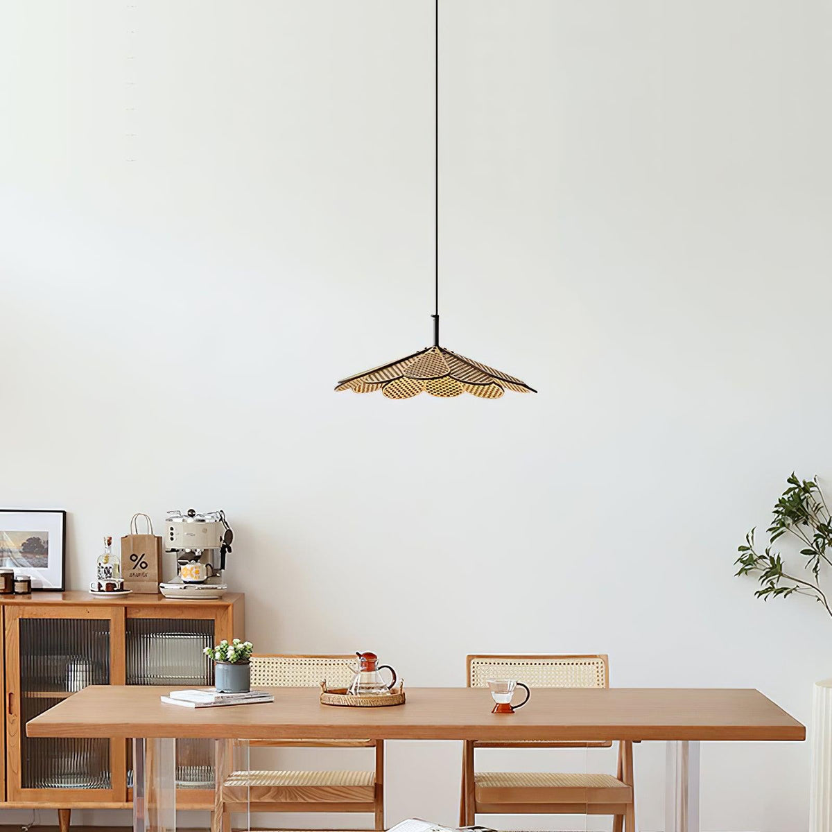 Zevarus Nordic Art Wabi-Sabi Wood Pendant Light