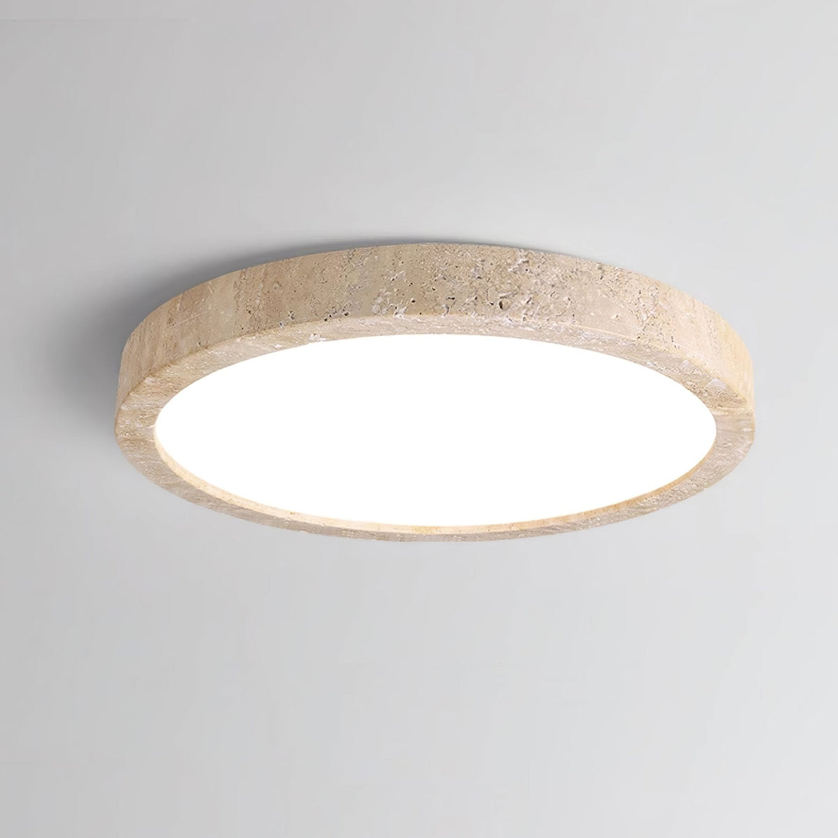 Cal Minimalist Travertine Ceiling Light