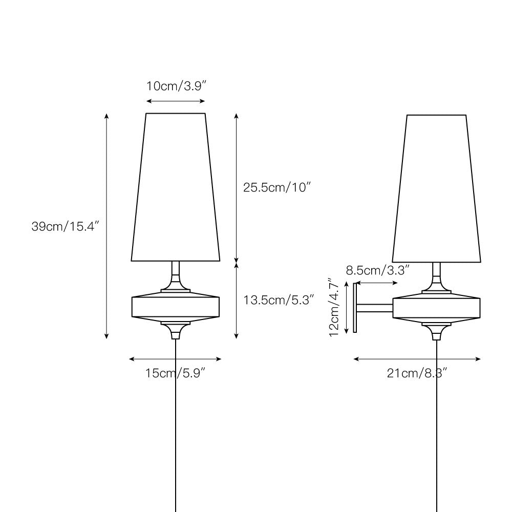 Duzen Hour Rho Plug In Indoor Wall Light