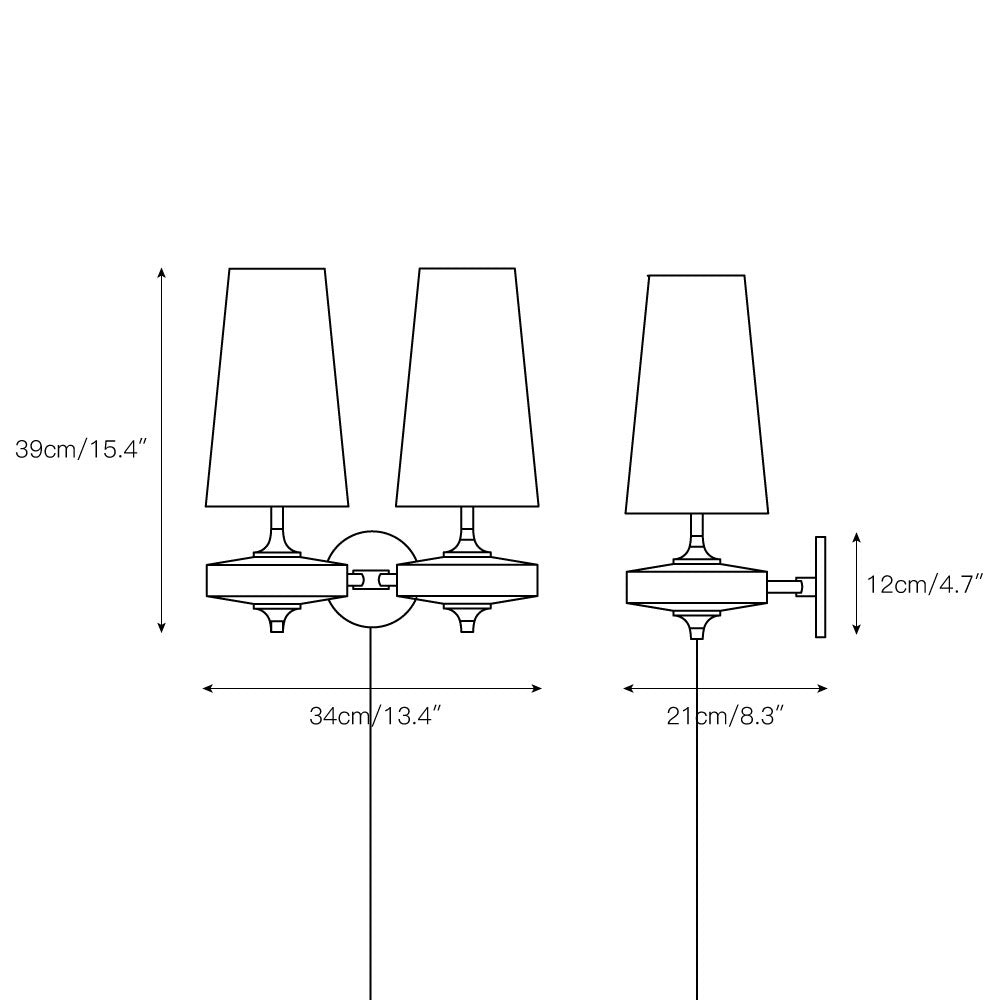 Duzen Hour Rho Plug In Indoor Wall Light