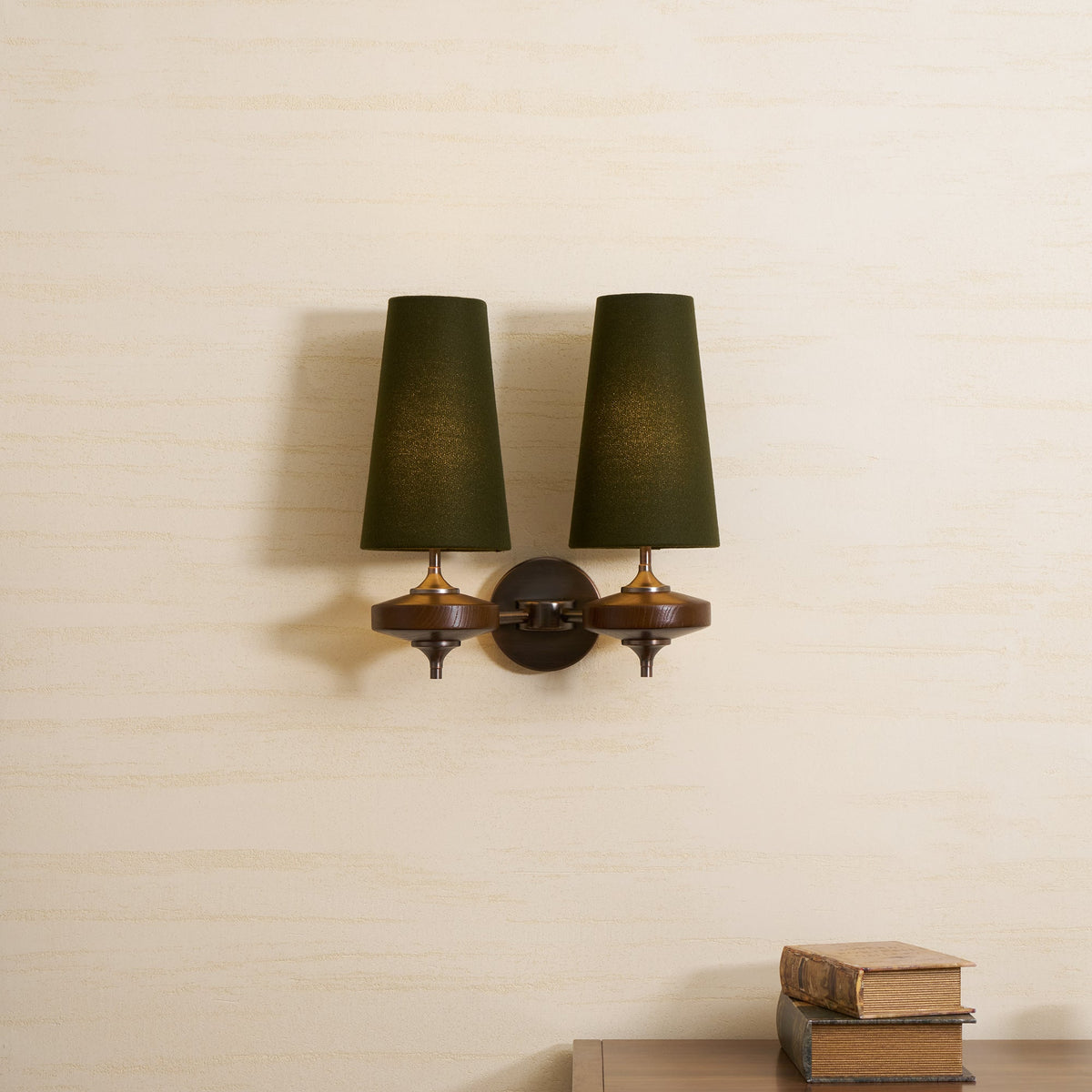 Halen Twin Shade Indoor Wall Light