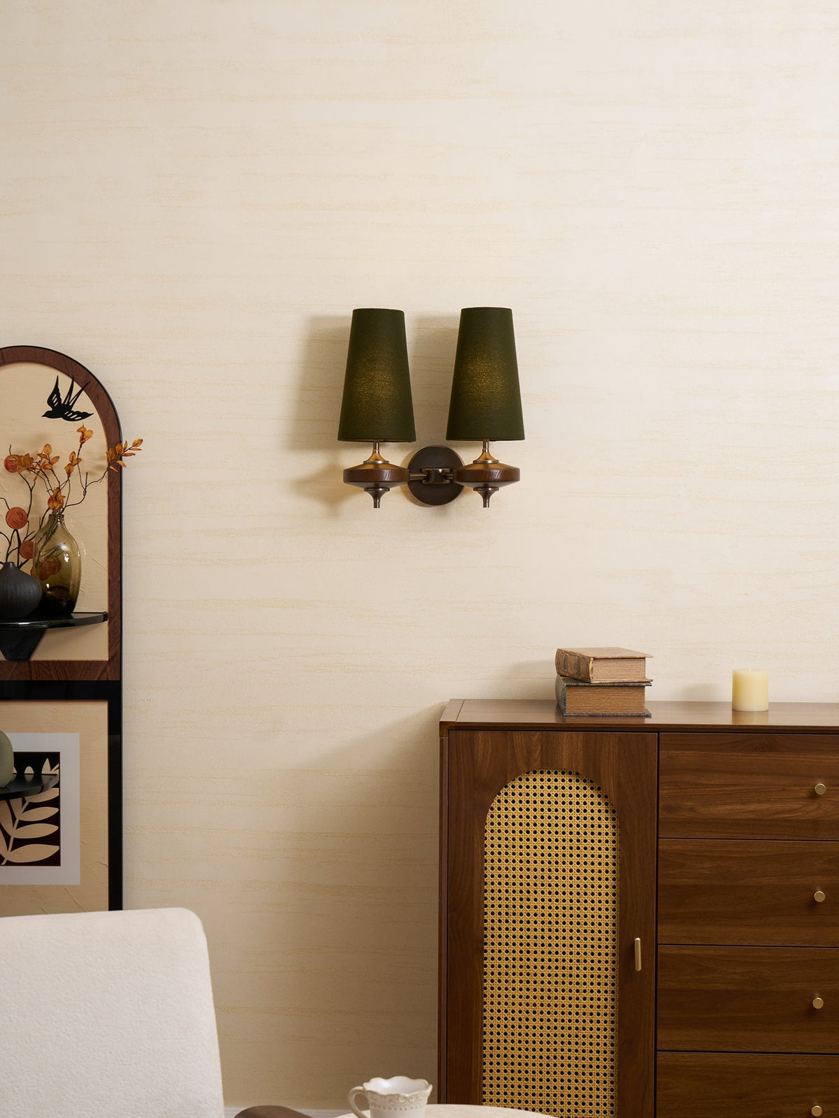 Halen Twin Shade Indoor Wall Light