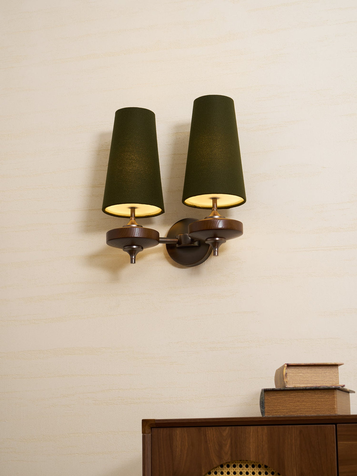 Halen Twin Shade Indoor Wall Light