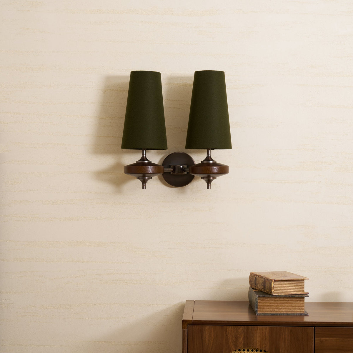 Halen Twin Shade Indoor Wall Light