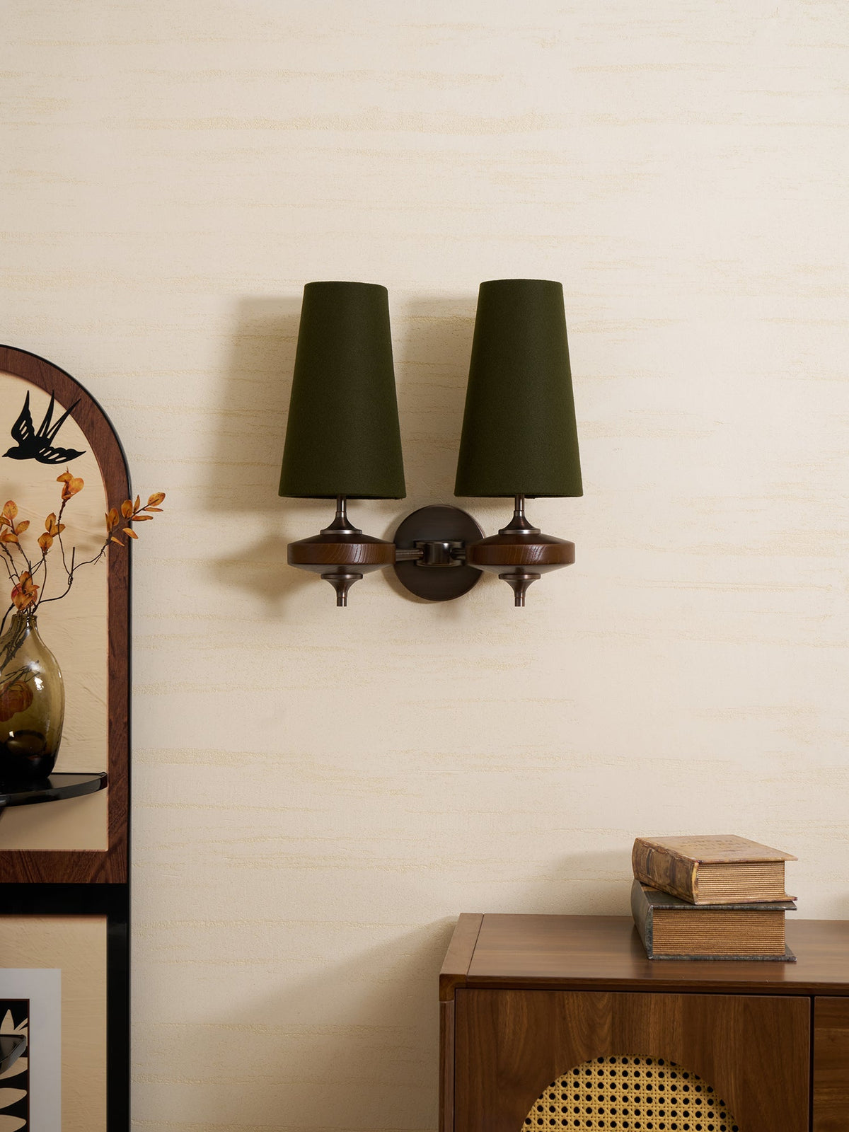 Halen Twin Shade Indoor Wall Light