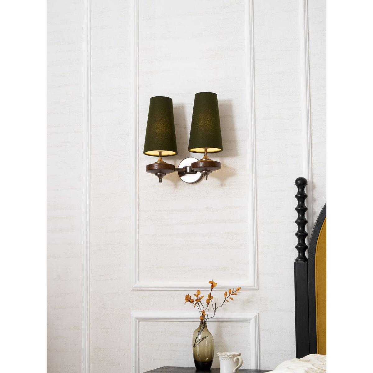 Halen Twin Shade Indoor Wall Light