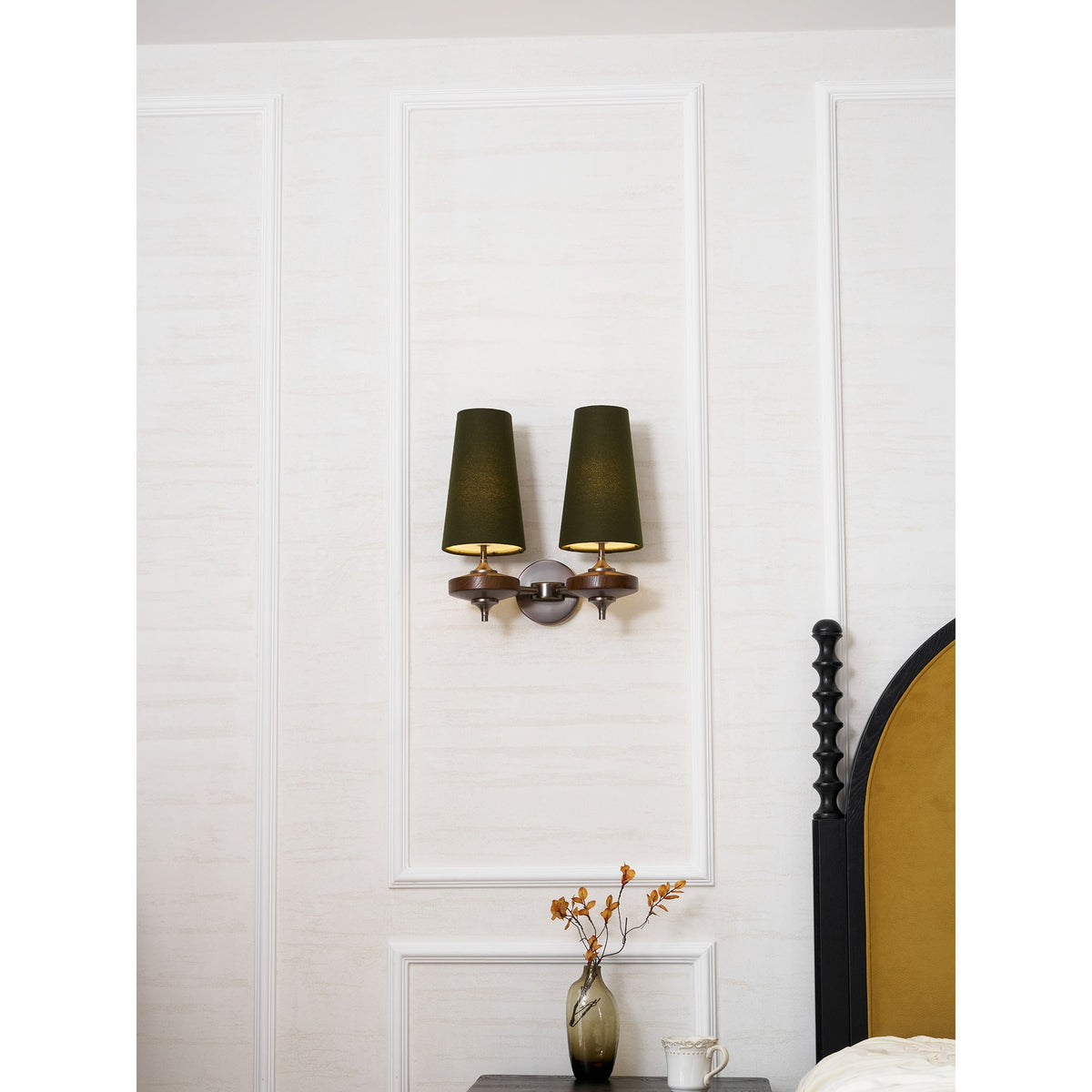 Halen Twin Shade Indoor Wall Light