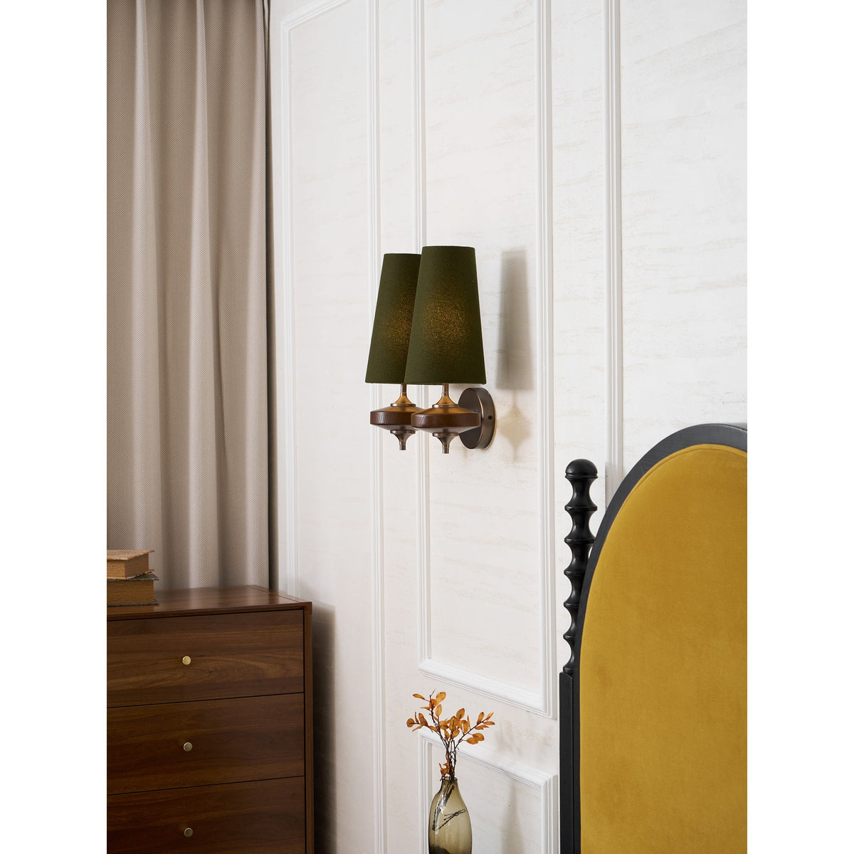 Halen Twin Shade Indoor Wall Light