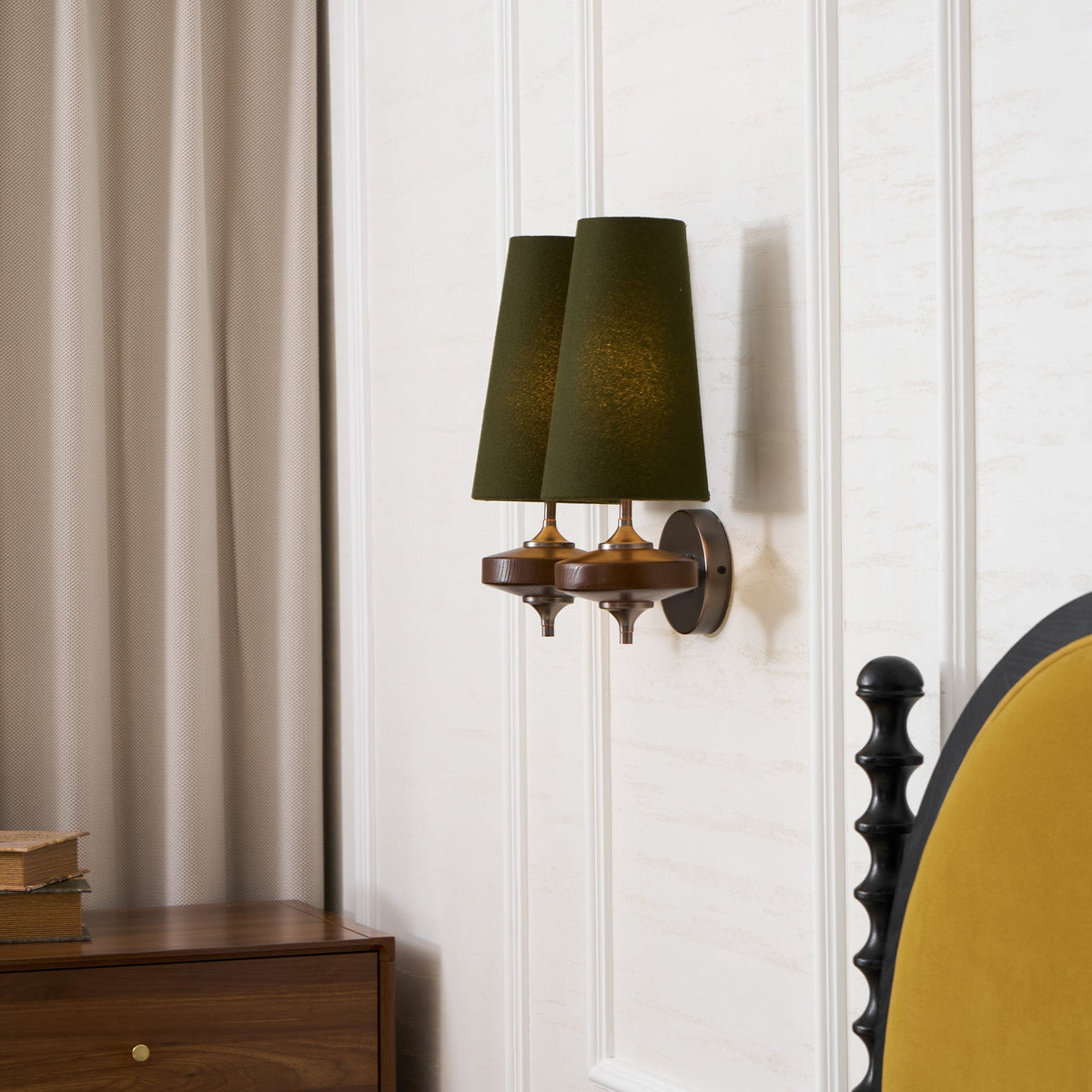 Halen Twin Shade Indoor Wall Light