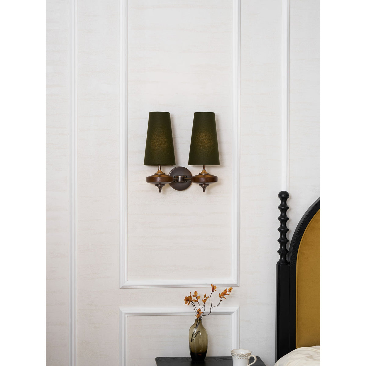 Halen Twin Shade Indoor Wall Light