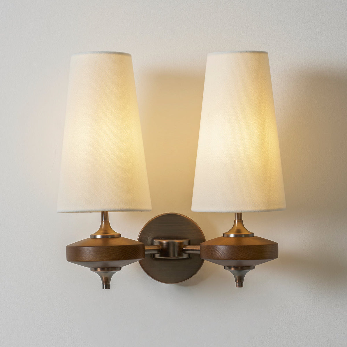 Halen Twin Shade Indoor Wall Light