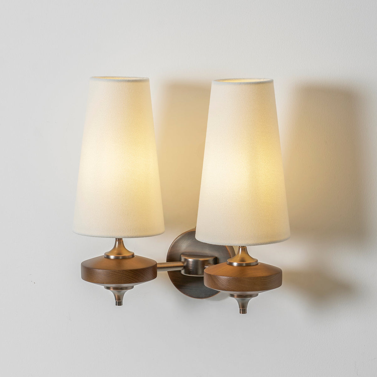 Halen Twin Shade Indoor Wall Light