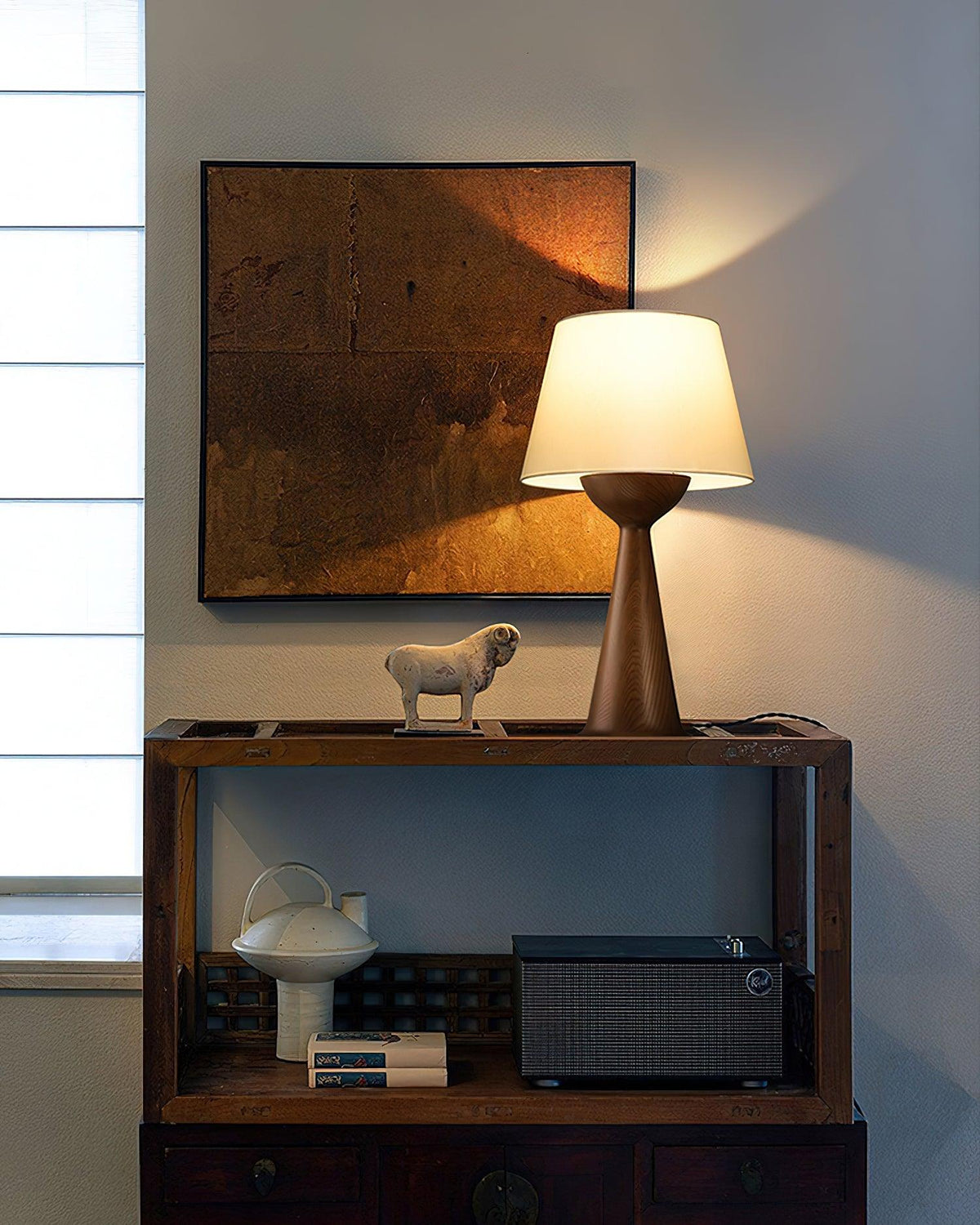 Tempo Vintage Wood Table Lamp