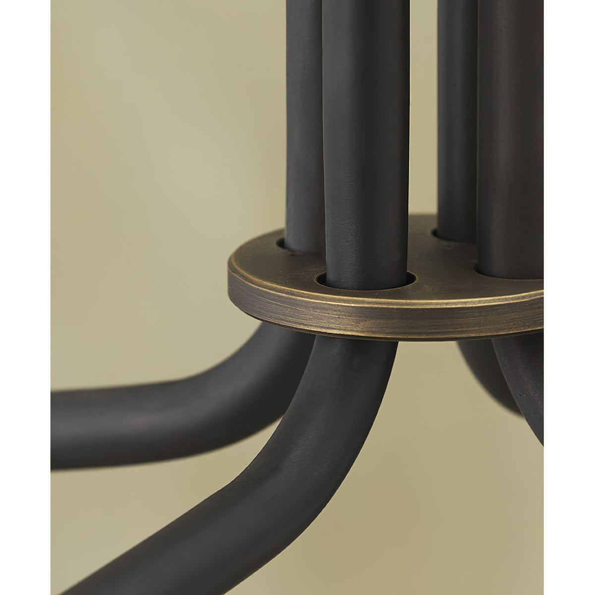 Casorira Chandelier Black Brass Industrial