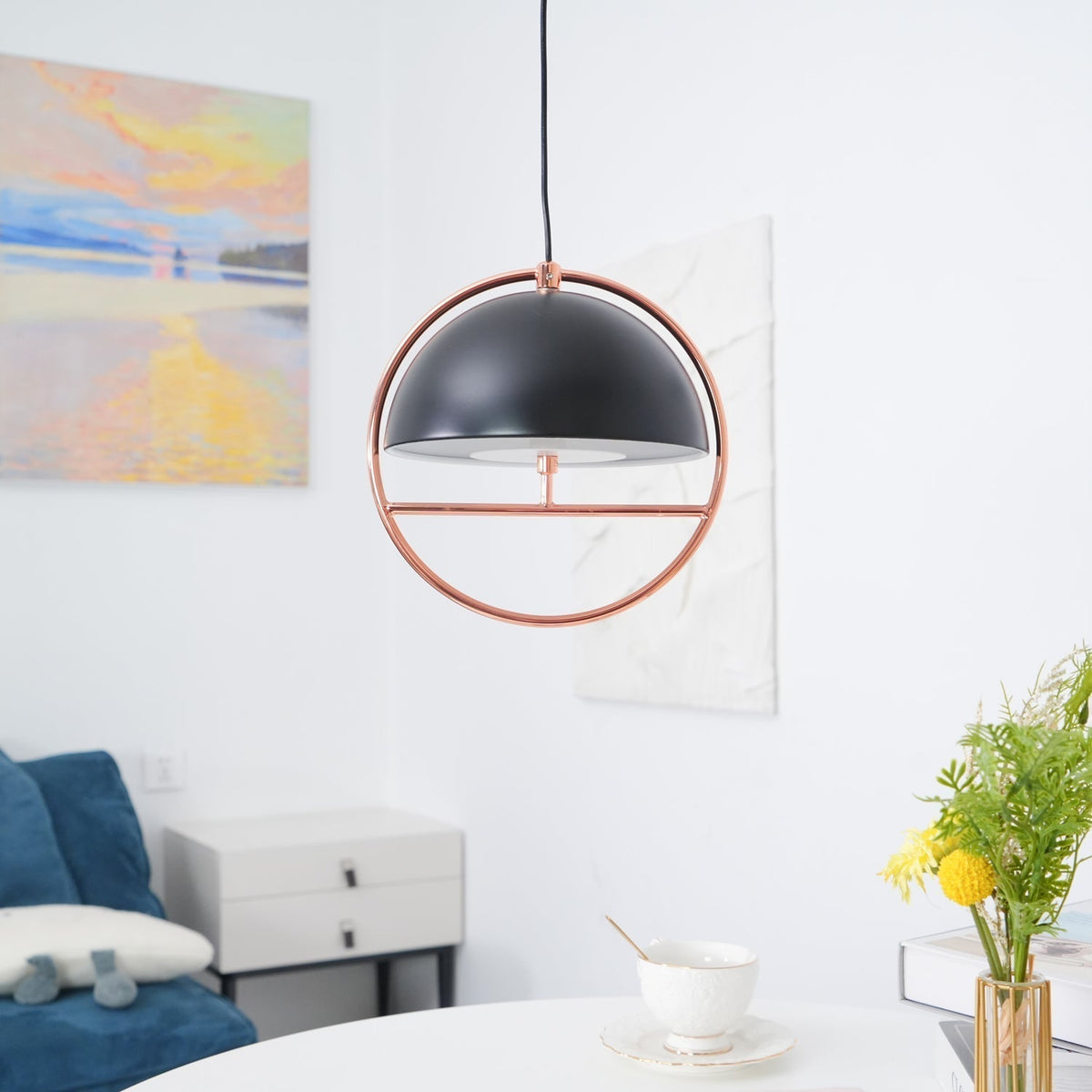 Zephira Steel Classic Pendant Lamp