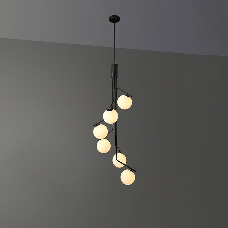 Solivine Chandelier Gold Branch Globe LED