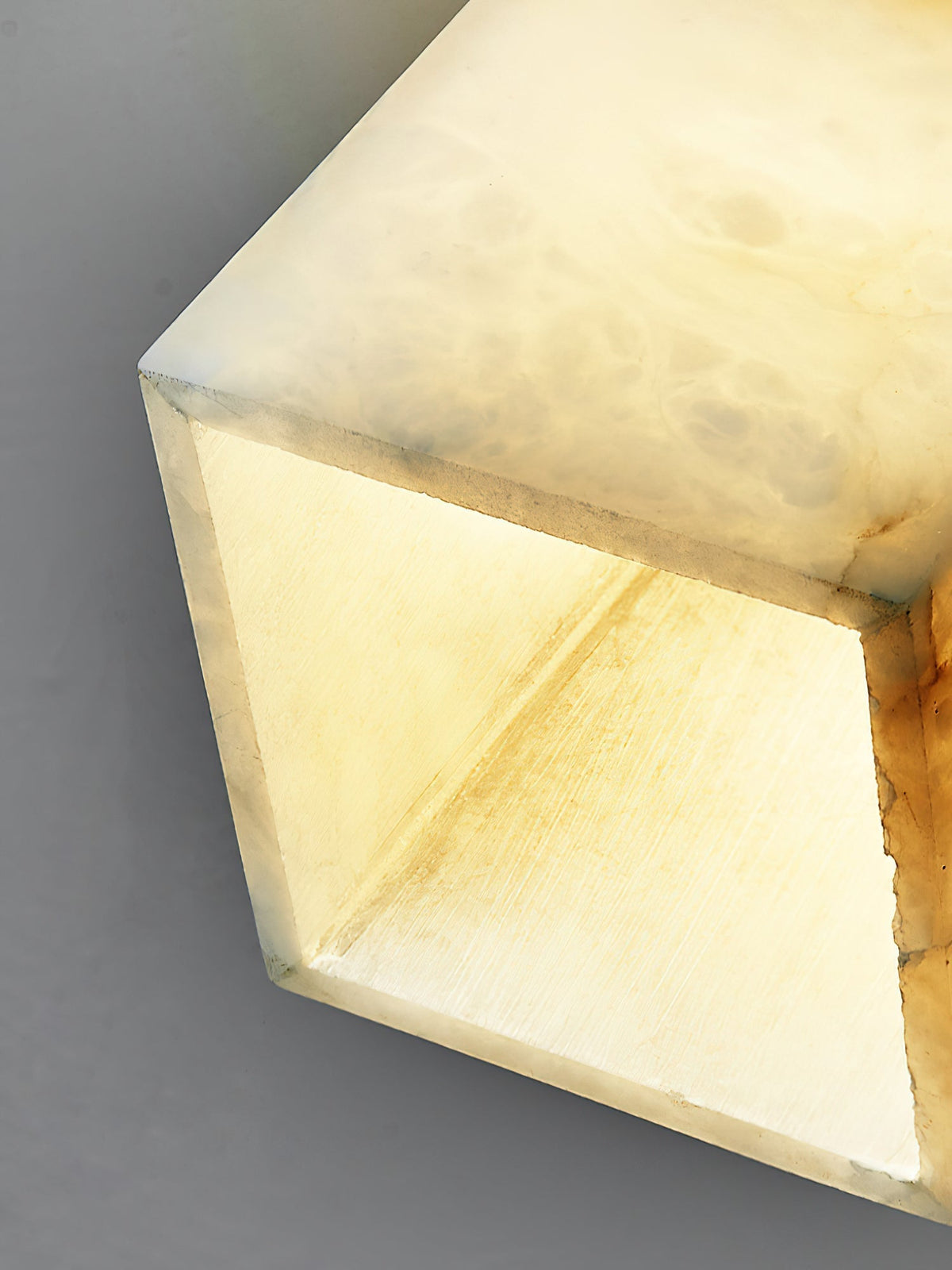 Usilia Modern Minimalist Brass Alabaster Ceiling Light