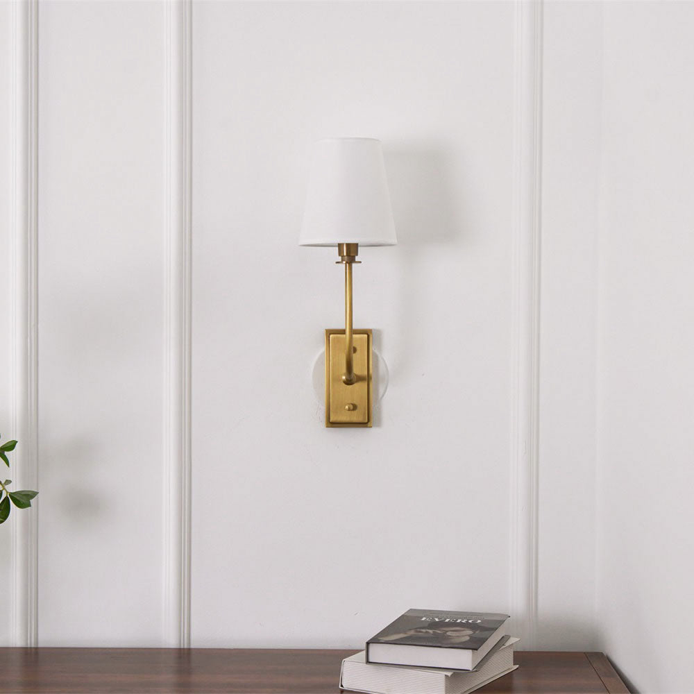 Sylvie Tapered Modern Fabric Wall Light