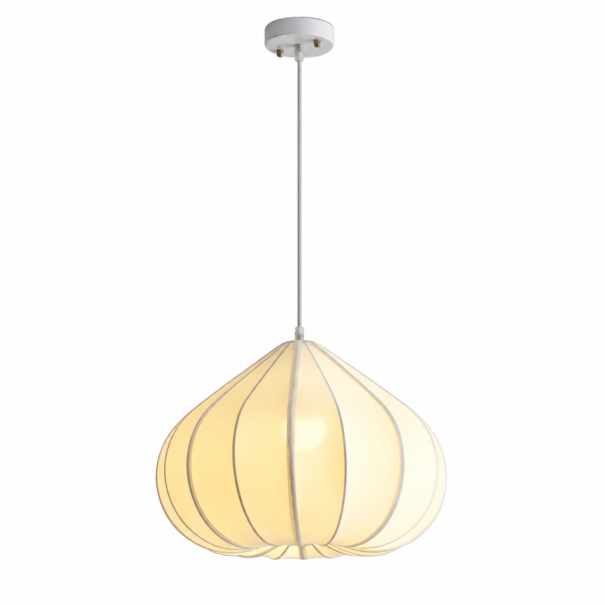 Fallowmere Ribbed Stretch Fabric Pendant Lamp