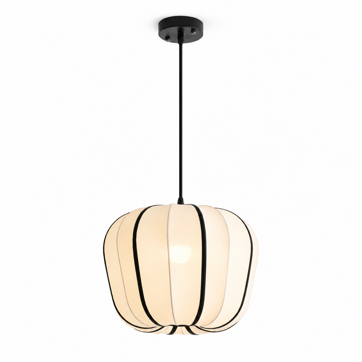 Fallowmere Ribbed Stretch Fabric Pendant Lamp