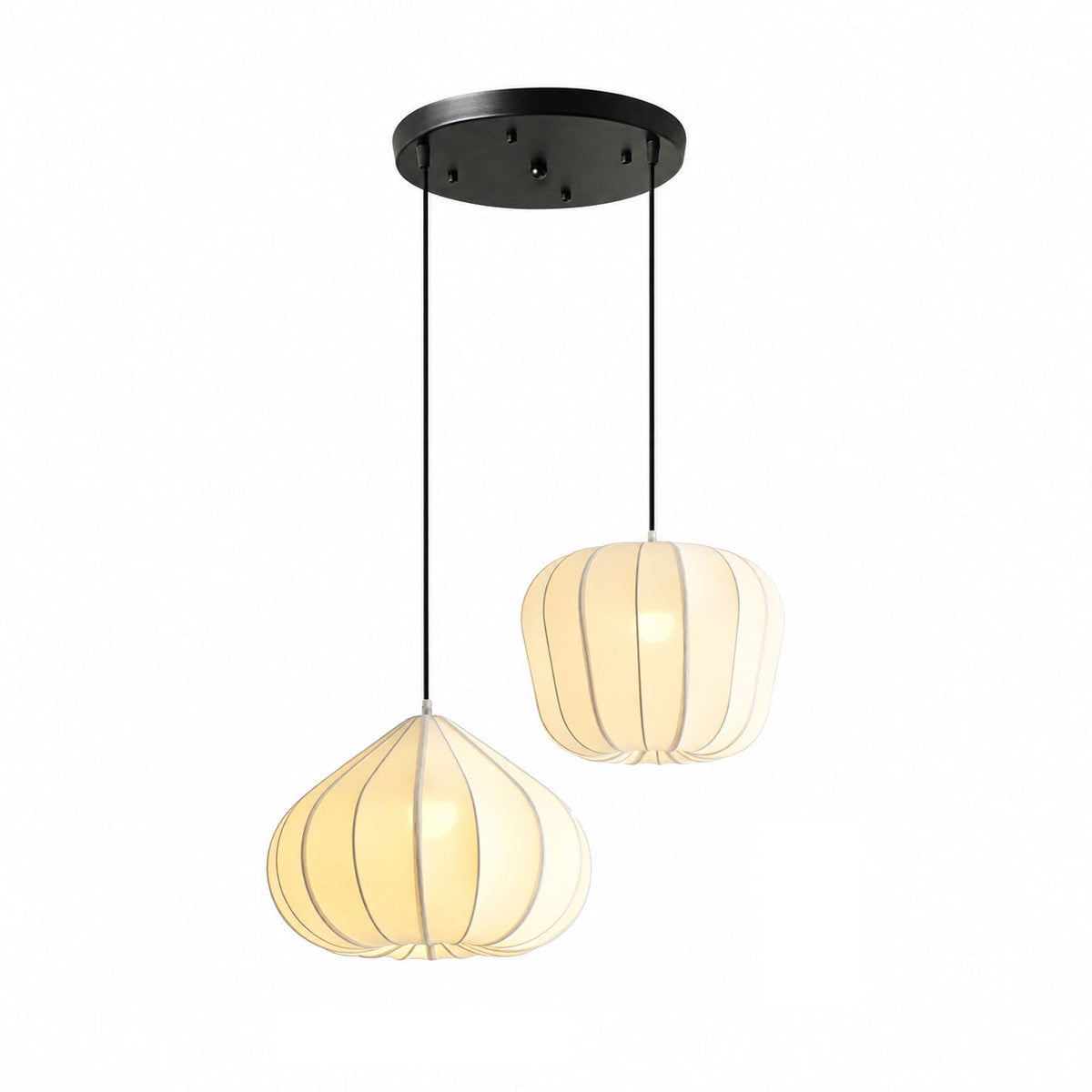 Fallowmere Ribbed Stretch Fabric Pendant Lamp