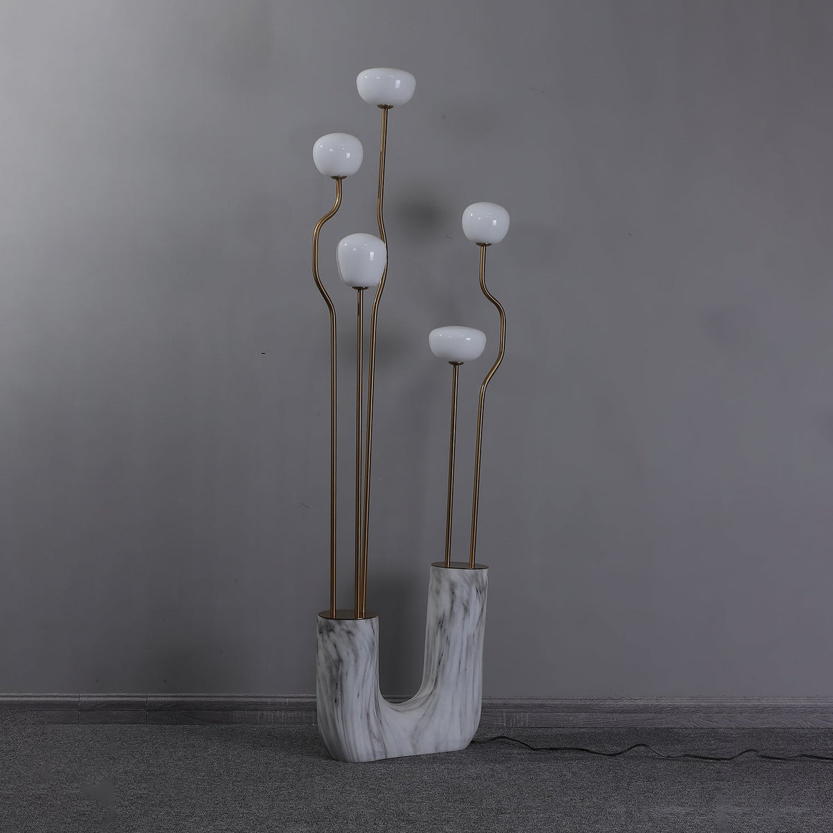 Lumon Marble Brass Modern Floor Lamp