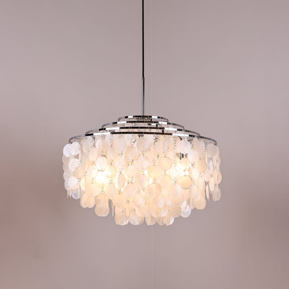 Rivena Pendant Lamp Round Shell Ring