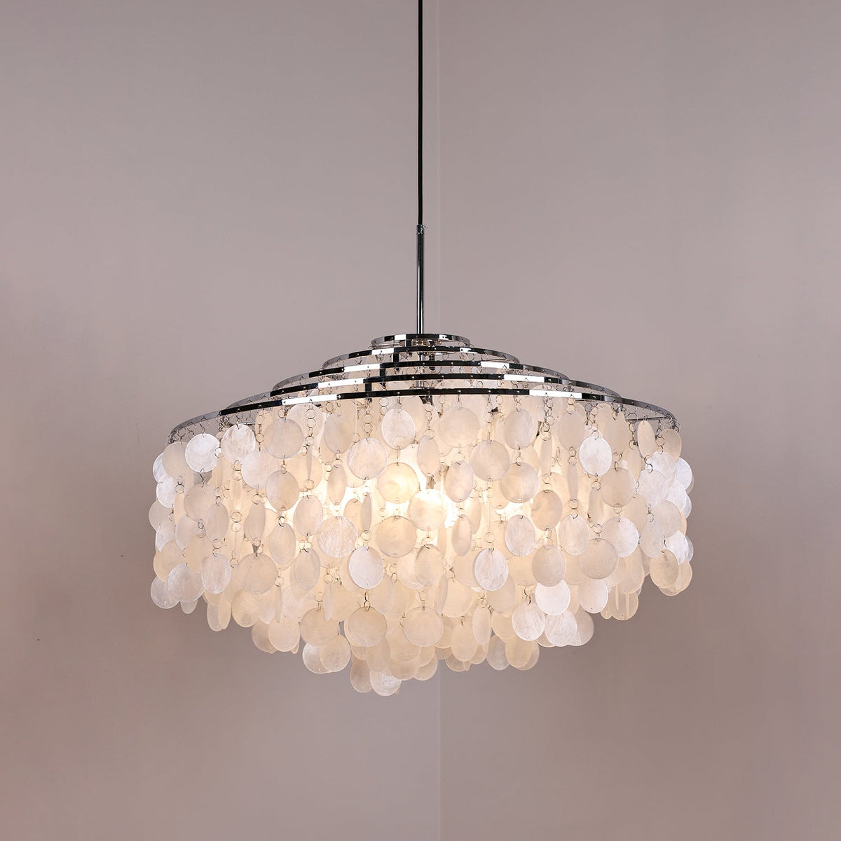 Rivena Pendant Lamp Round Shell Ring
