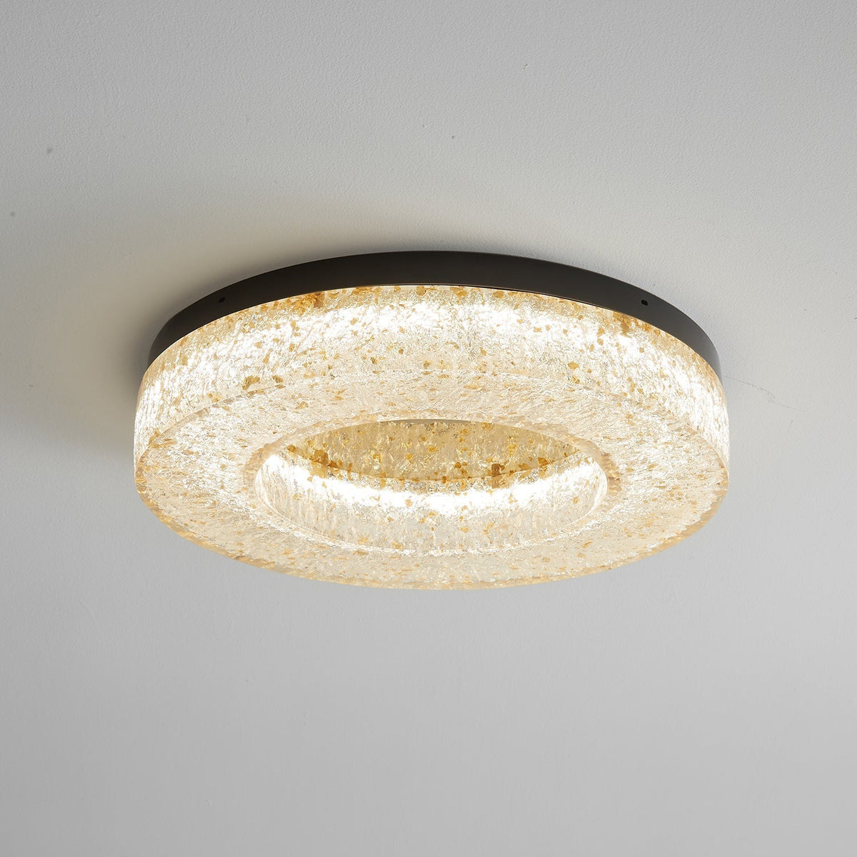 Dovira Ice Crack Circle Resin Ceiling Lamp