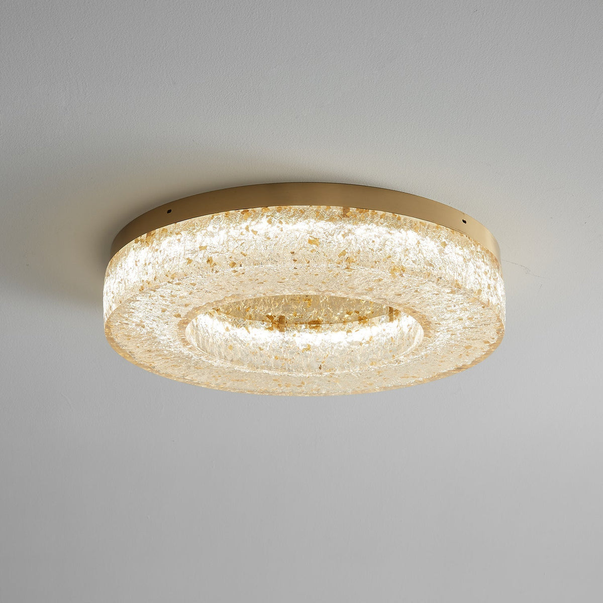 Dovira Ice Crack Circle Resin Ceiling Lamp