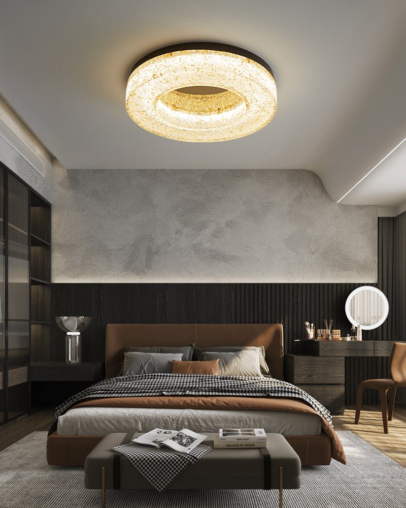 Dovira Ice Crack Circle Resin Ceiling Lamp