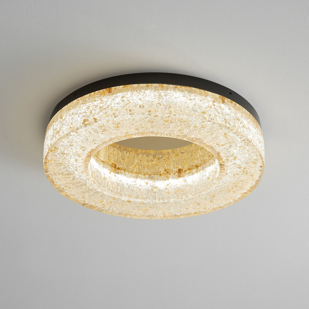 Dovira Ice Crack Circle Resin Ceiling Lamp