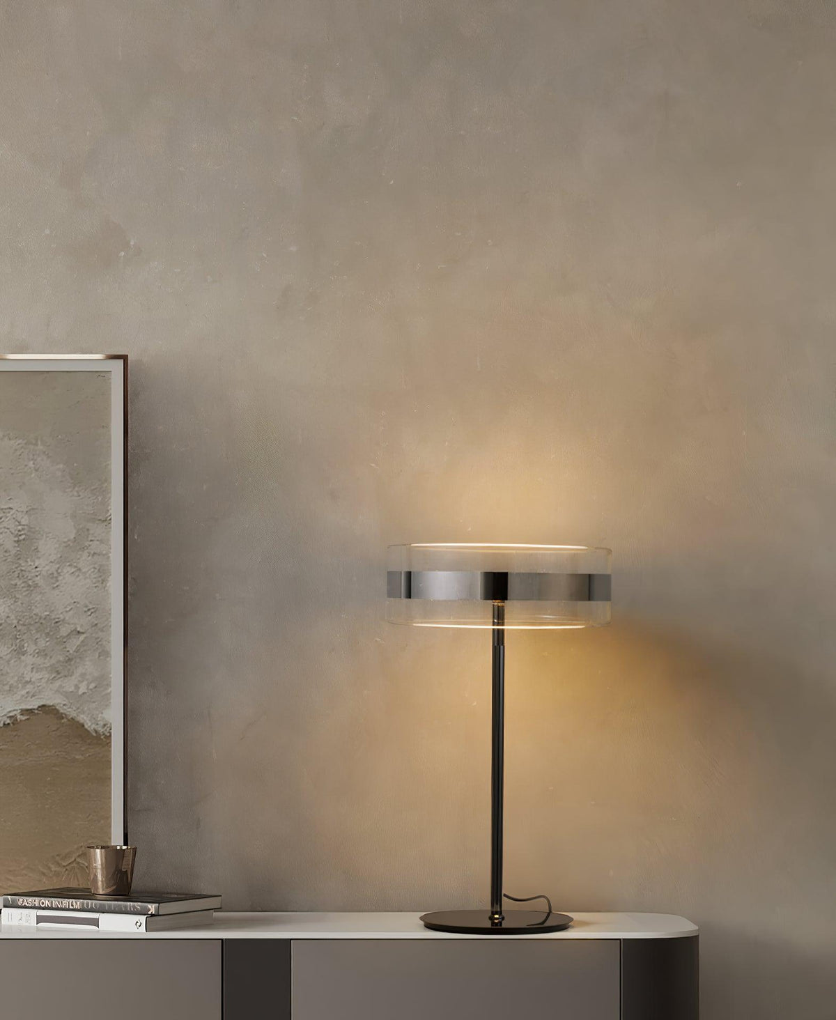 Lioreette Chrome & Glass Table Lamp