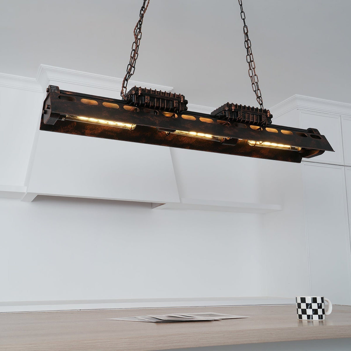 Epoch Industrial Steampunk Indoor Chandelier