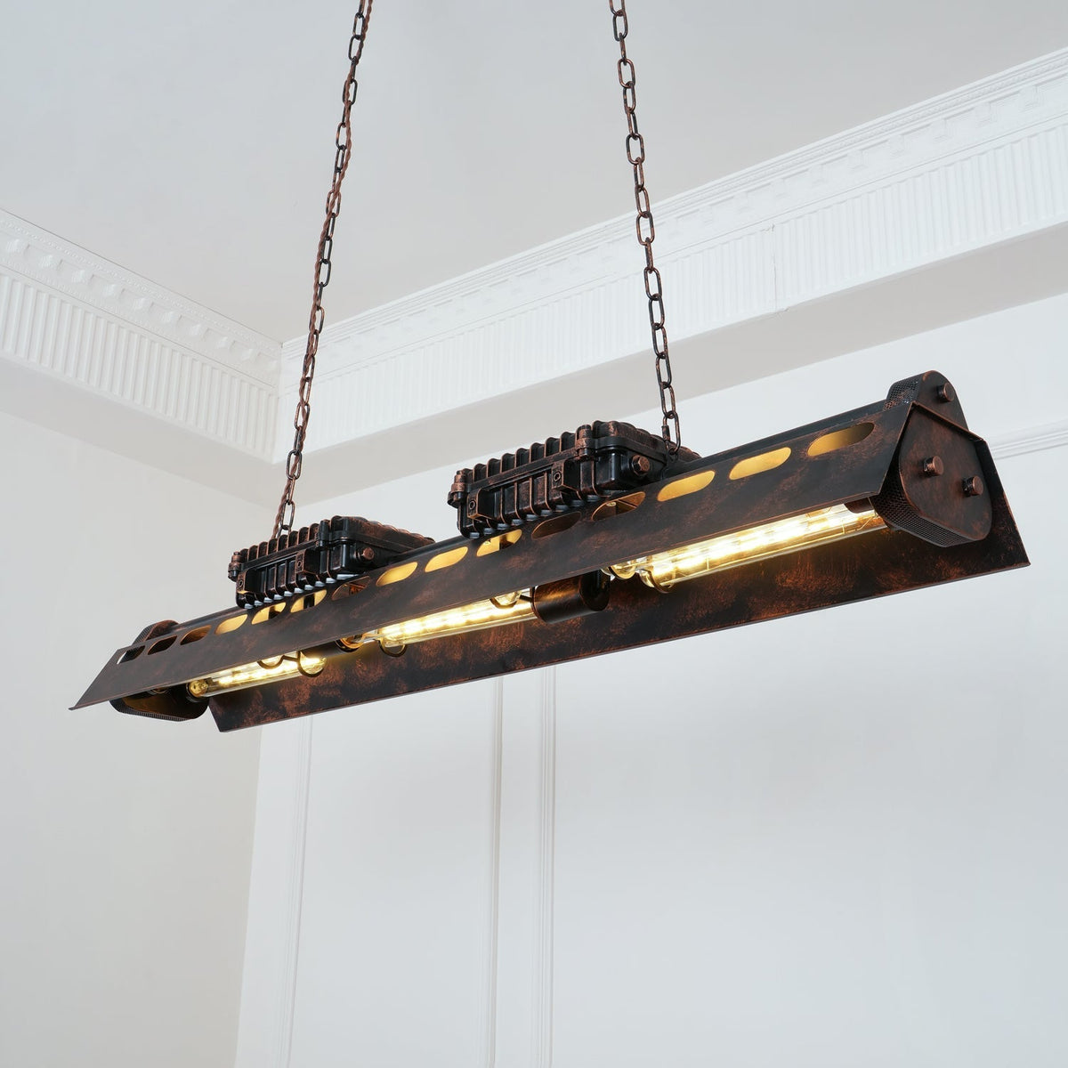 Mael Chandelier Industrial Rectangular Frame