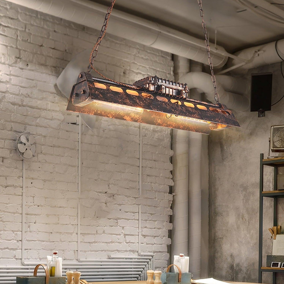 Epoch Industrial Steampunk Indoor Chandelier